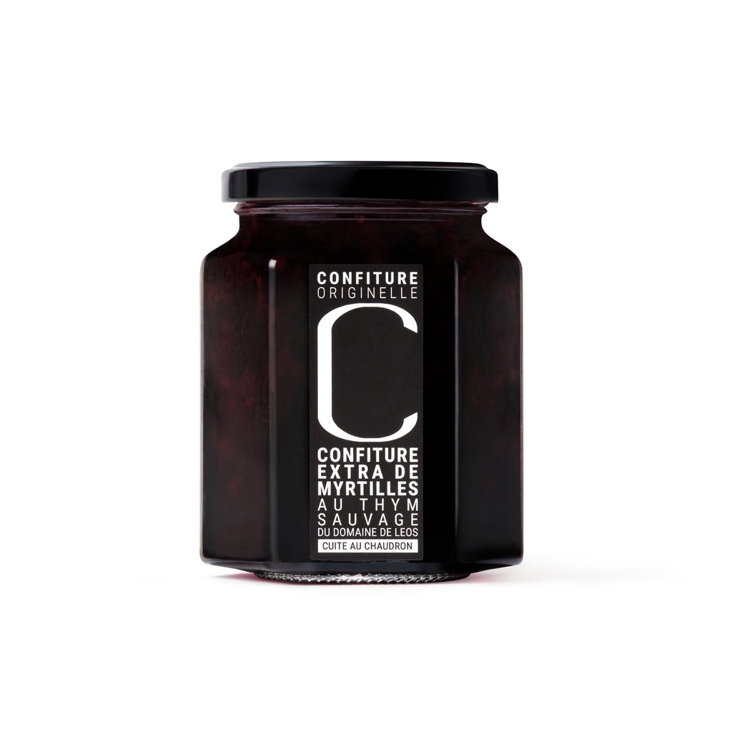 DOMAINE DE LEOS
Confiture extra de myrtilles
au thym sauvage  328g