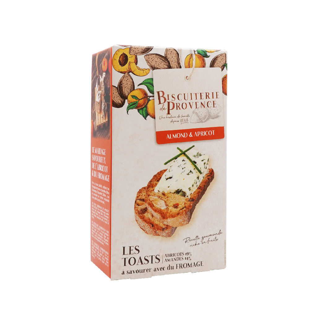 Biscuiterie de Provence Toasts amandes & abricots 120g