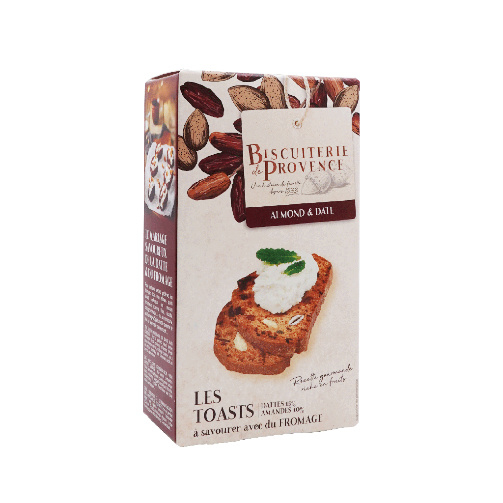 [10002.012] Biscuiterie de Provence Toasts amandes & dattes 120g