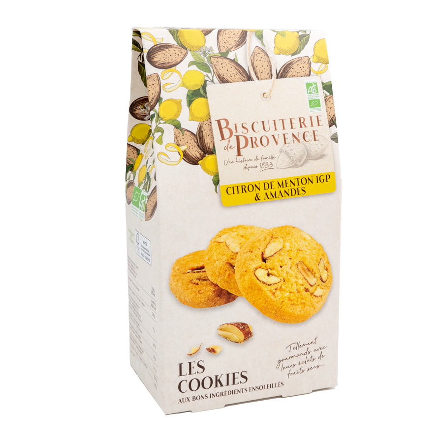 Biscuiterie de Provence cookies amandes & citron de Menton IGP 120g