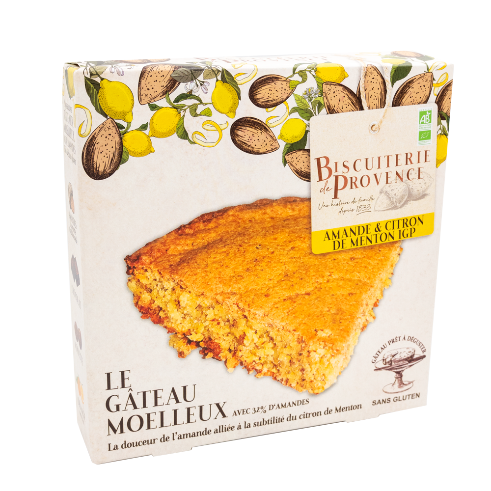 Biscuiterie de Provence Gâteau amandes & citron de Menton 225g BIO