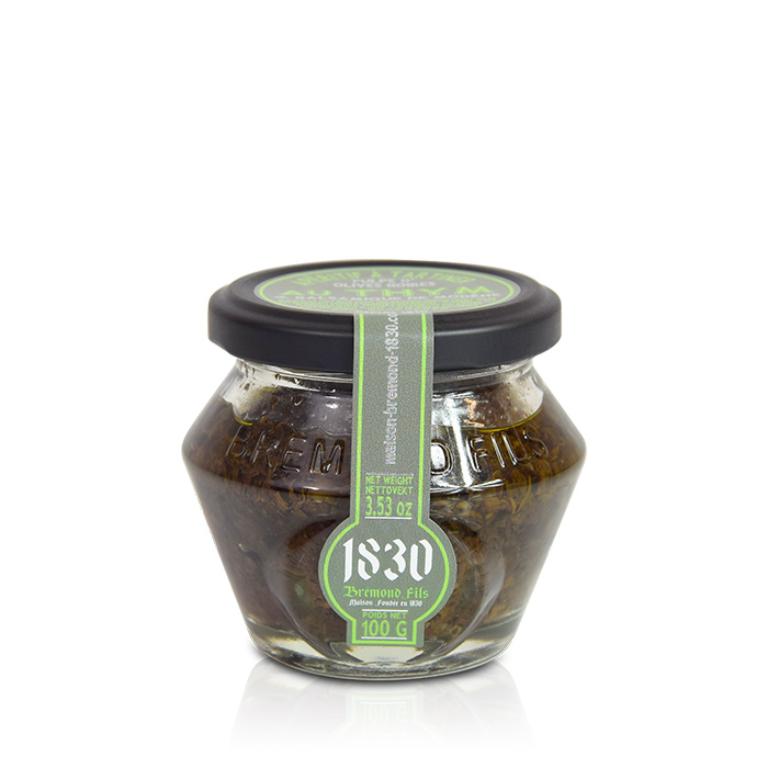 Maison Bremond Pulpe d'olives noires au thym & balsamique de Modène 100g