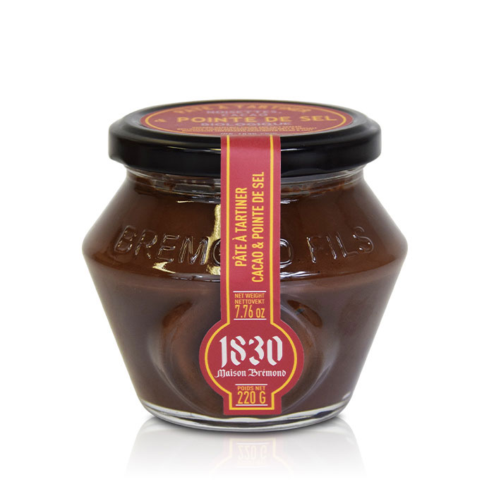 Maison Bremond Pâte à tartiner noisettes, cacao et pointe de sel 220g