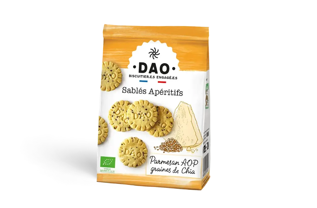 Dao Sablés Parmesan et graines de chia 100g BIO