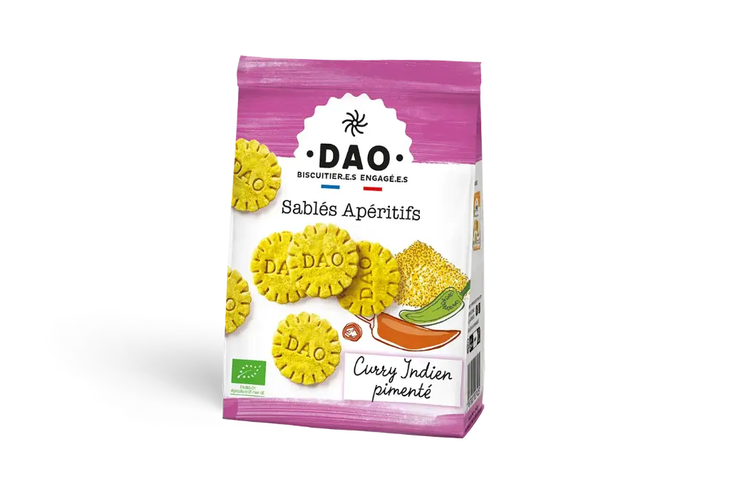 Dao Sablés Curry indien pimenté 100g BIO
