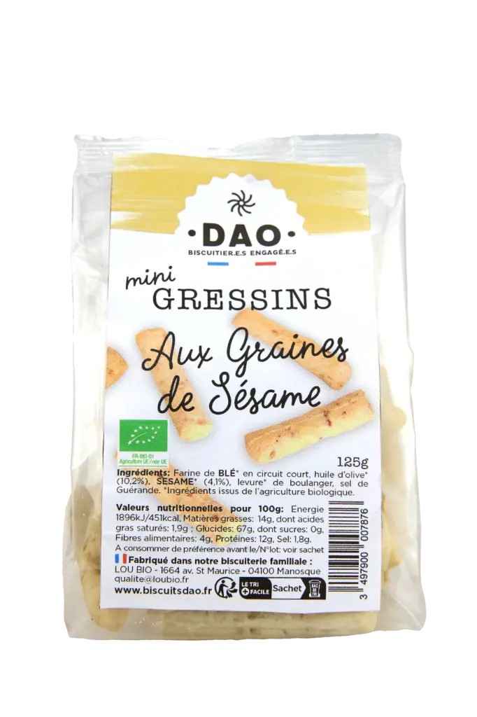 [7814] Dao Gressins Sésame 125g