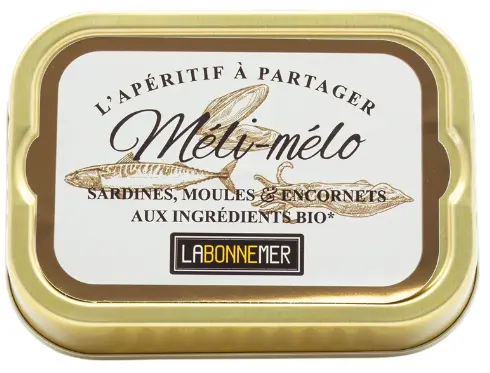 La Bonne Mer Méli-Mélo sardines, moules & encornets BIO 100g