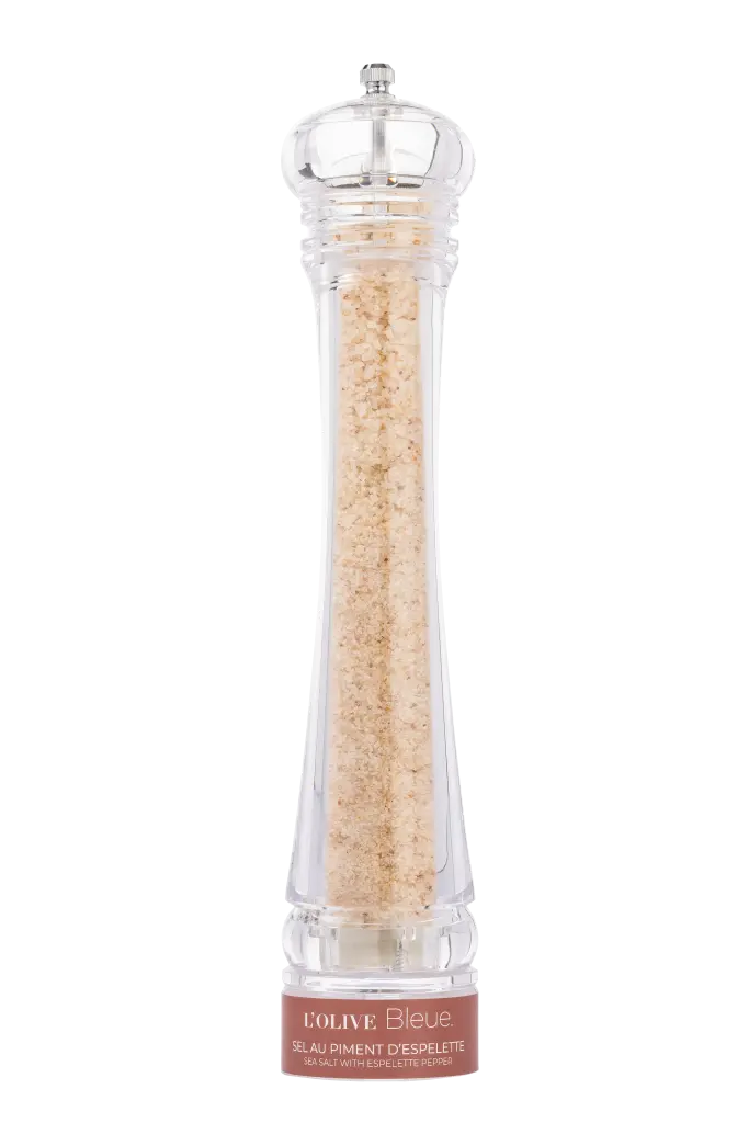 [610454] L'Olive Bleue Grand Moulin Acrylique Sel au Piment d'Espelette 125g