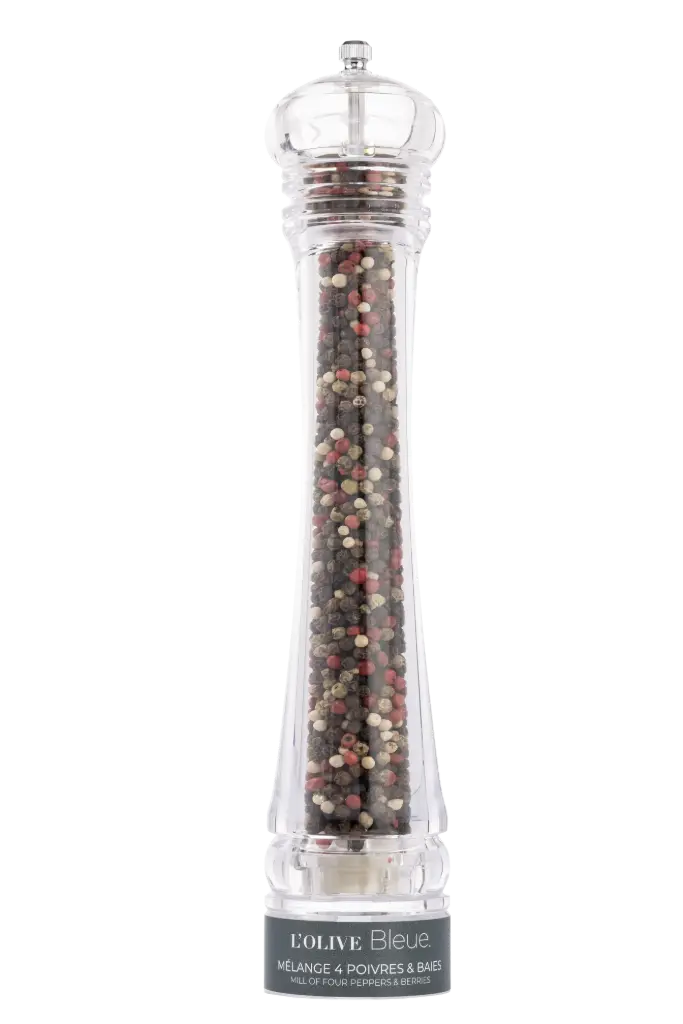 [610455] L'Olive Bleue Grand Moulin Acrylique Mélange 4 Poivres & Baies 70g