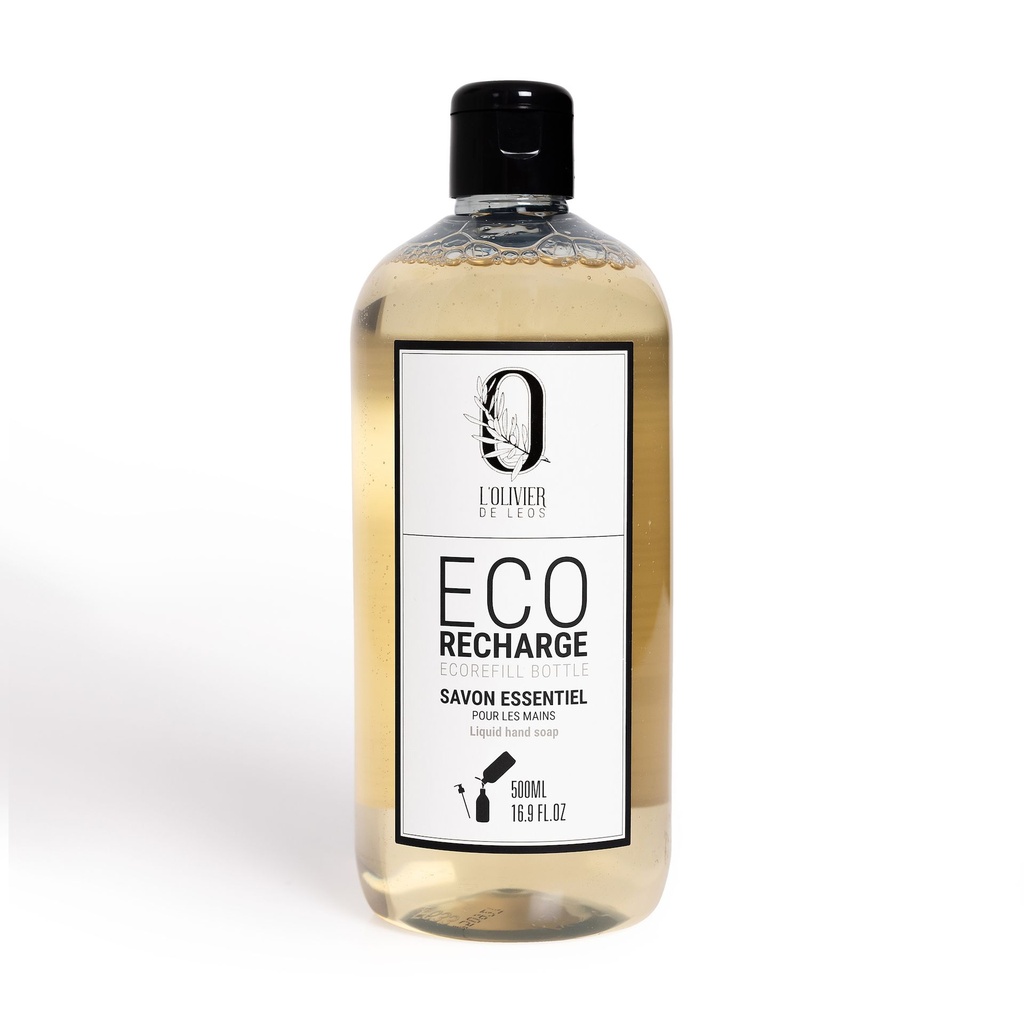 L'OLIVIER DE LEOS
Ecorecharge savon essentiel
pour les mains 500ml