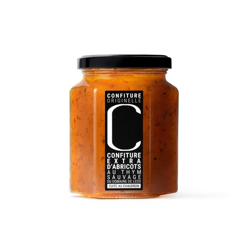 [CLAB323C] DOMAINE DE LEOS
Confiture extra d'abricots
au thym sauvage 323g