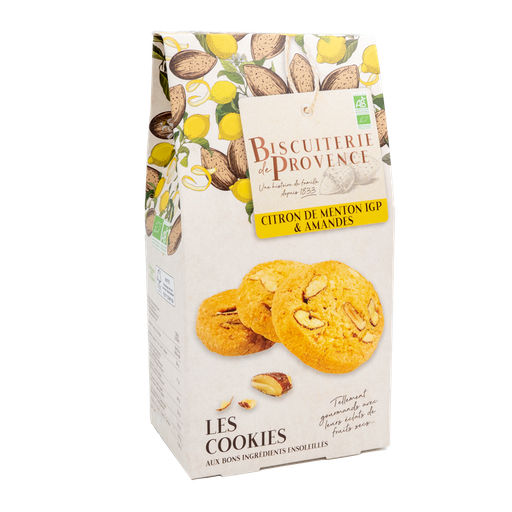 Biscuiterie de Provence cookies amandes & citron de Menton IGP 120g
