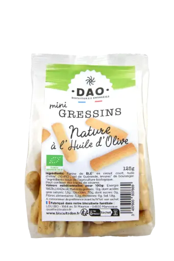 Dao Gressins Nature à l'huile d'olive