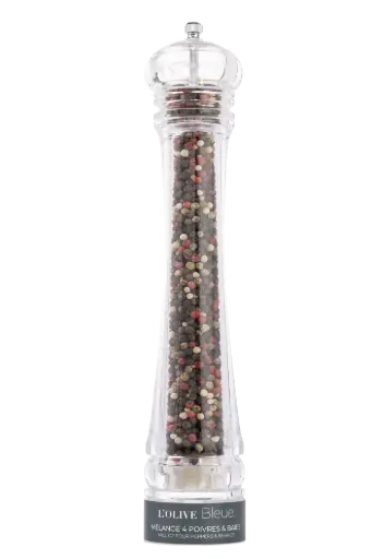 L'Olive Bleue Grand Moulin Acrylique Mélange 4 Poivres & Baies 70g